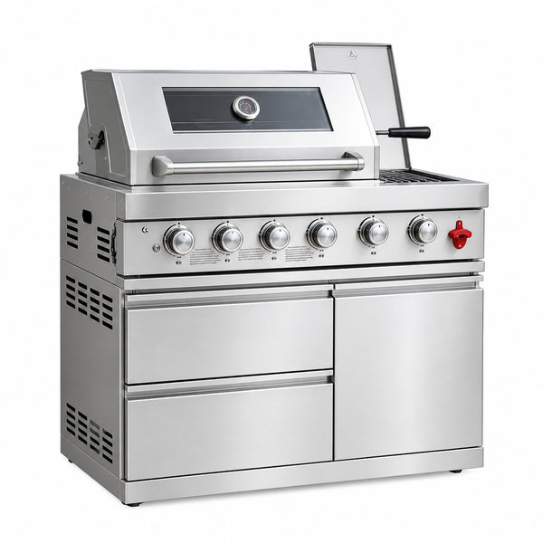 46" 6-Burner Stainless Steel Gas BBQ Island